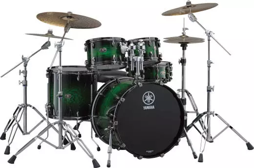 Live Custom Oak 5 Piece Drum Kit - Emerald Shadow Sunburst